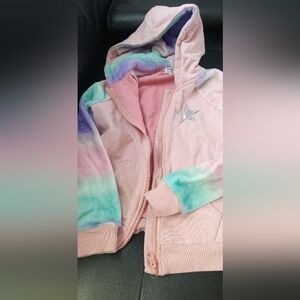 Girls rainbow hoodie size 7-8